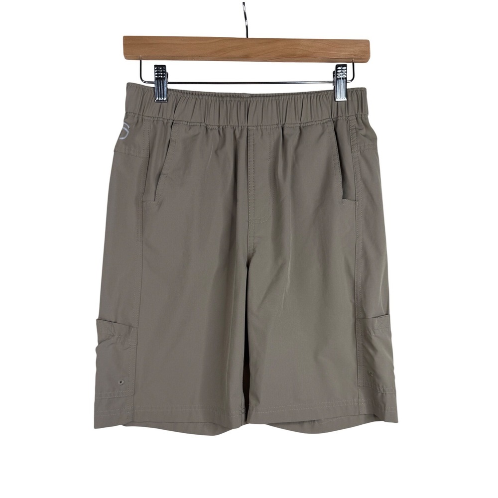 Magellan Outdoor Boys Fish Gear‎ Elastic Waist Shorts size Large Tan